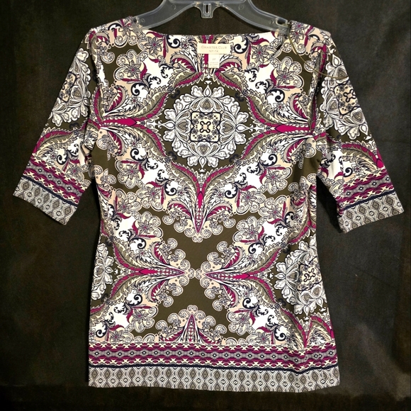 Dress casual INC petite short sleeve top. - Picture 1 of 5